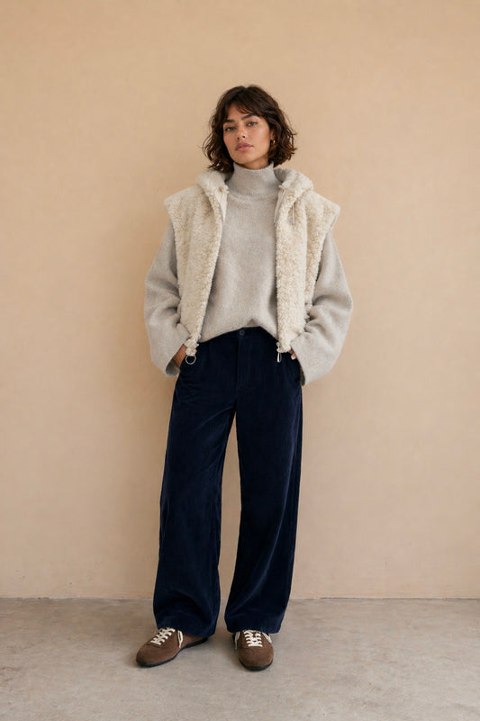 Veste sans manches Delia écru