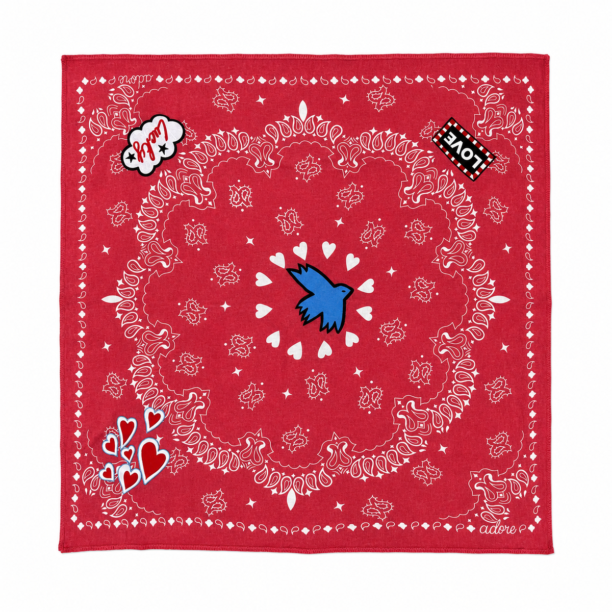 Foulard imprimé bandana Lucky - Uni-Red Love