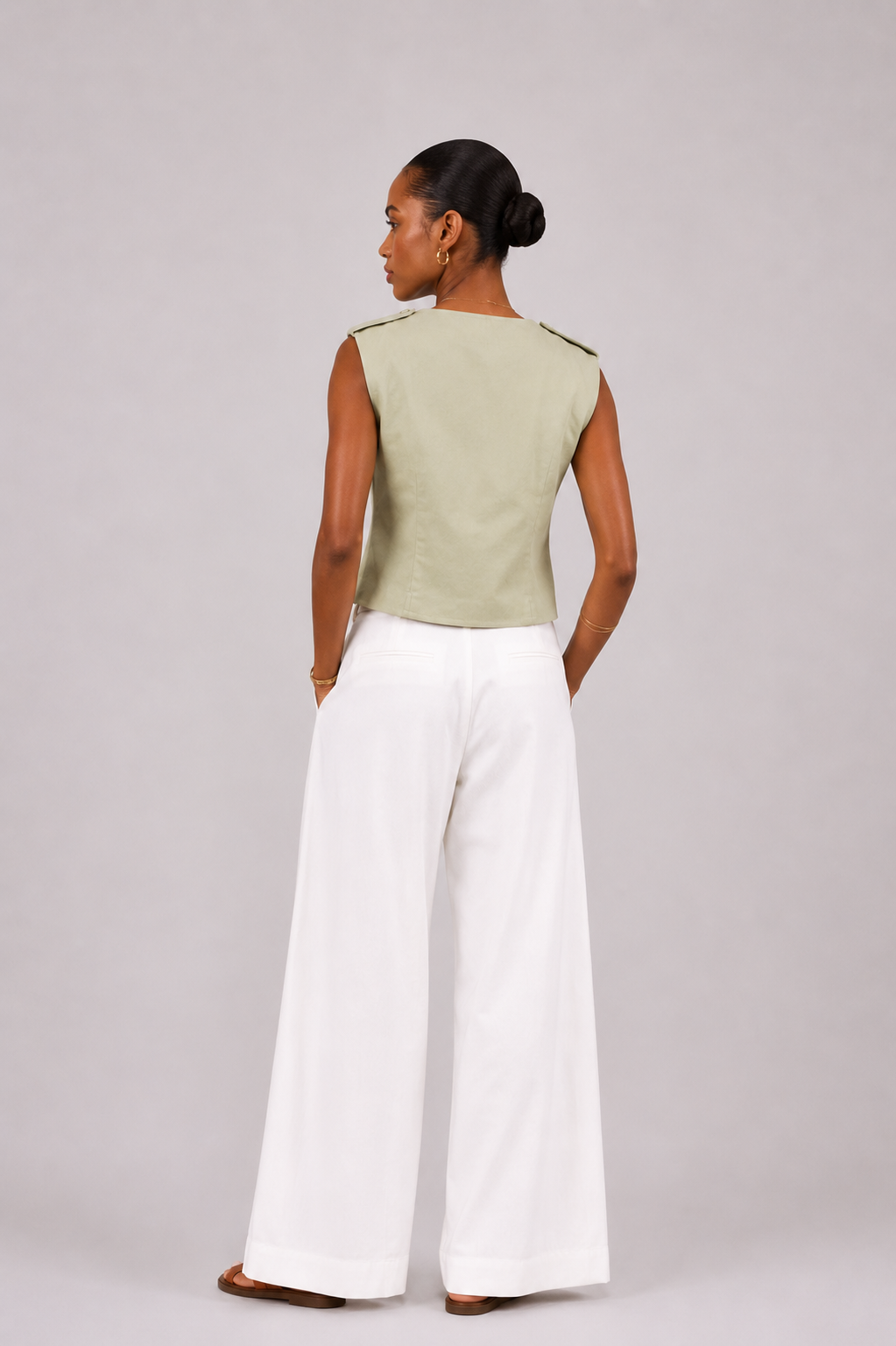Gilet sans manches Florine Vert