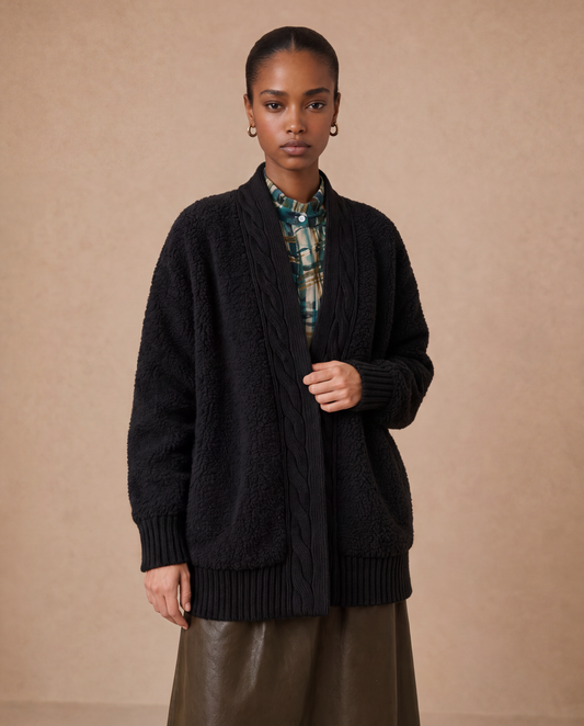 Gilet fausse fourrure Robine - Noir