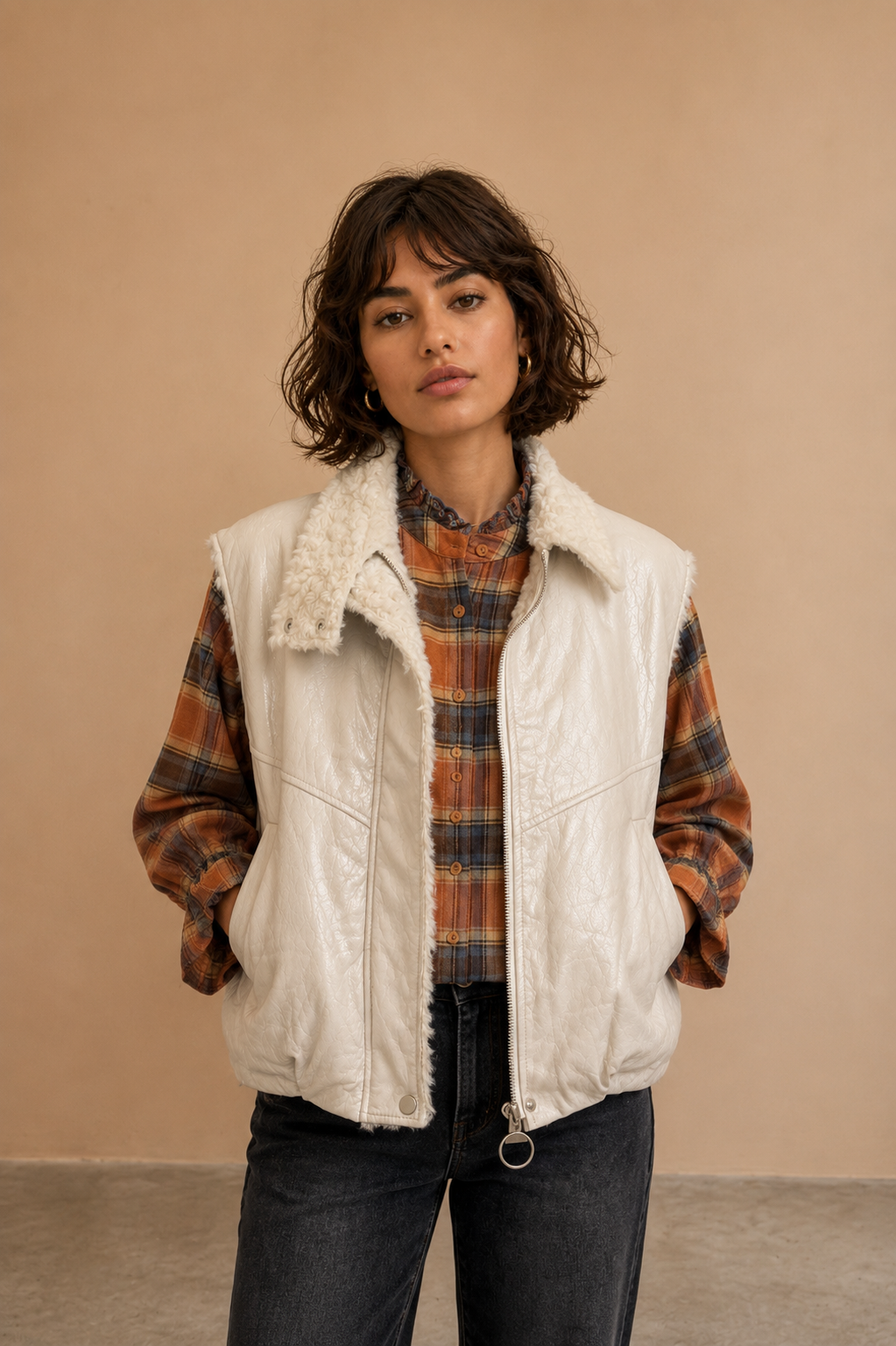 Veste sans manches - Gloria Ivoire