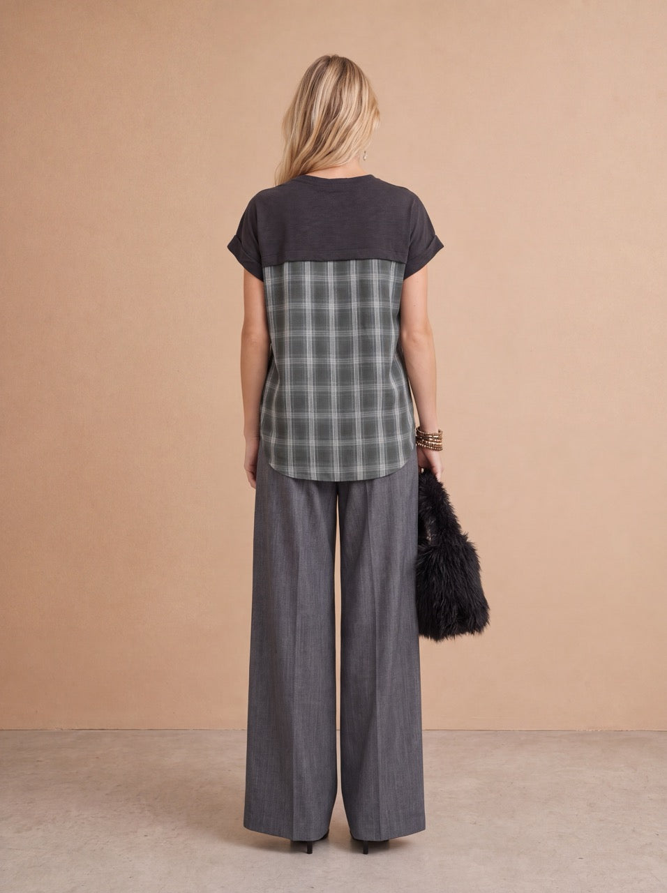 Pantalon large & fluide palazzo Myriam - Gris