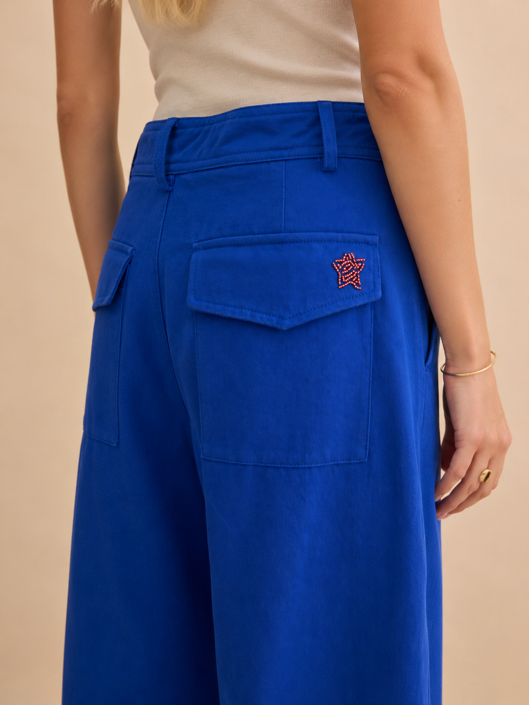 Pantalon de tailleur en laine Pia - Bleu Roi