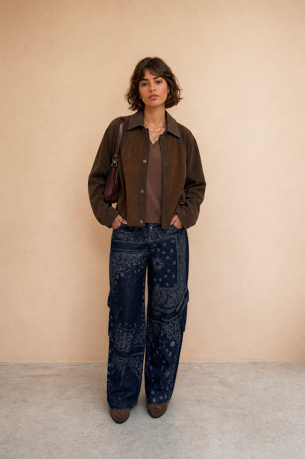 Veste Leandro - Patchwork Camel