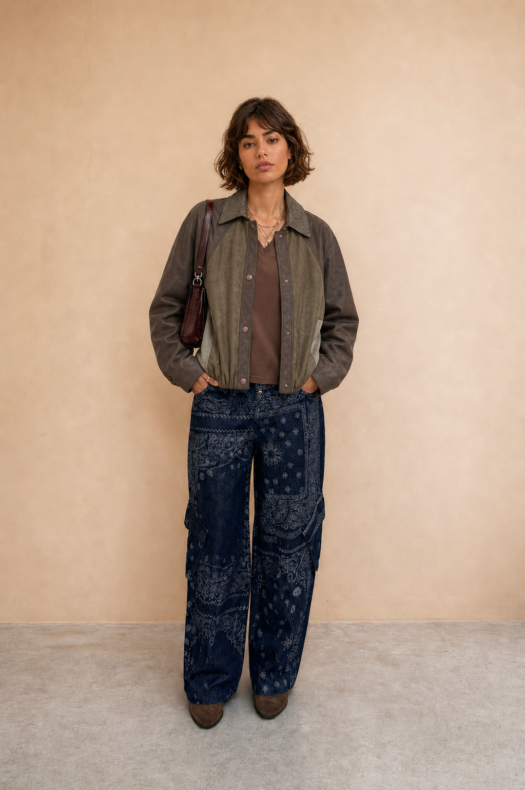 Veste Leandro - Patchwork Kaki