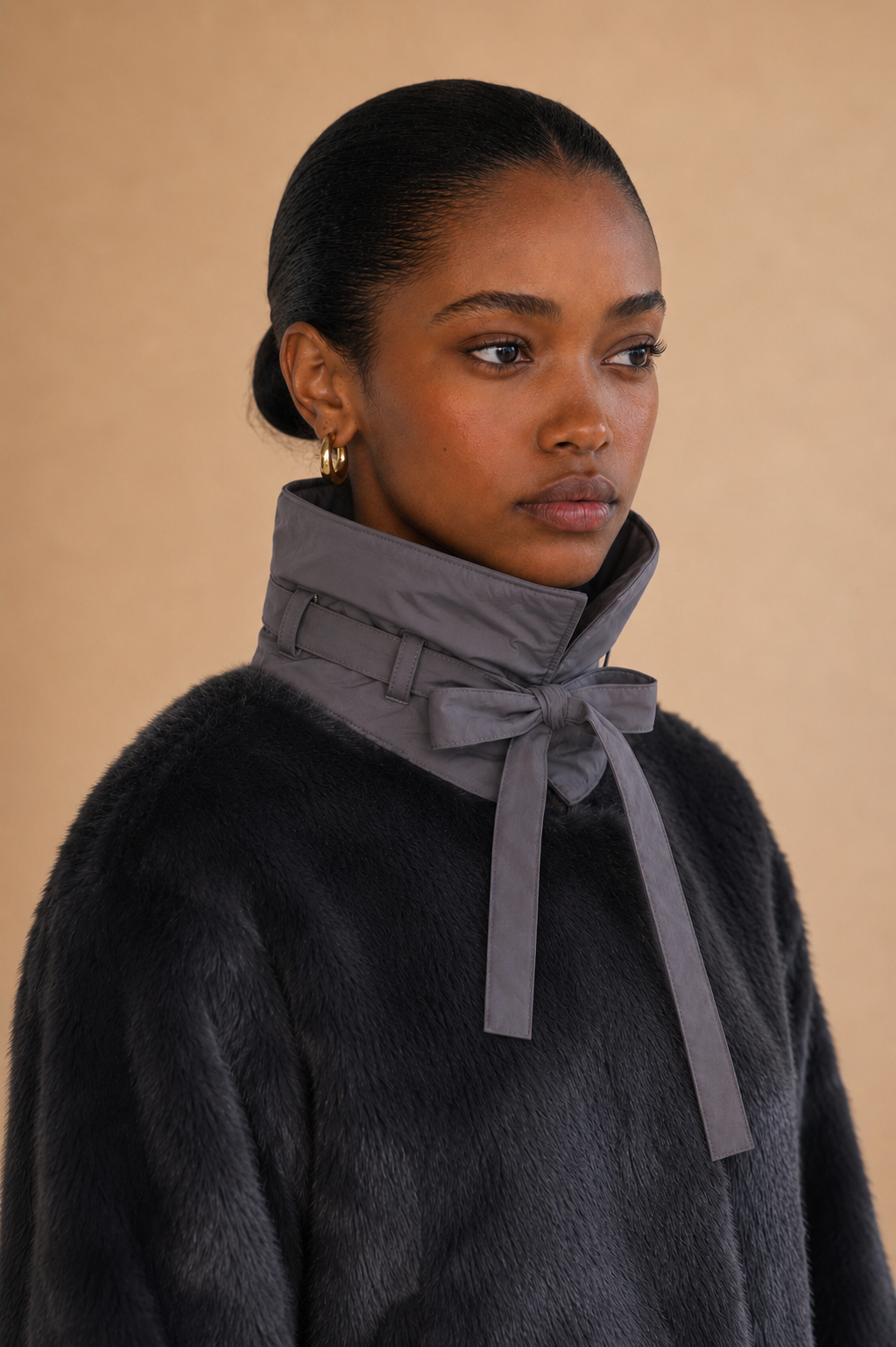 Veste fausse fourrure Livina - Gris