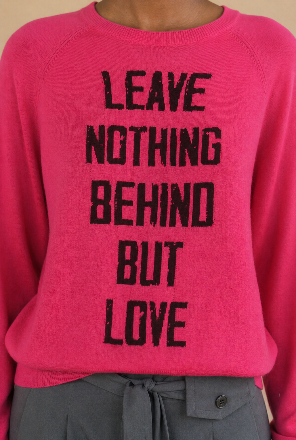 Sweat à message Loving - Fushia