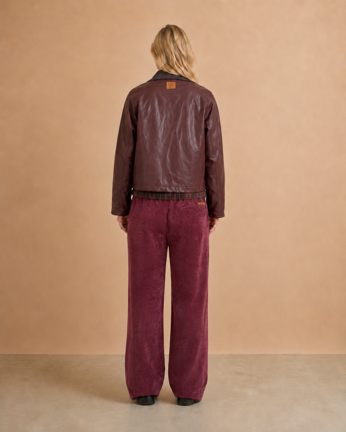 Barn jacket effet cuir Maelys - Bordeaux