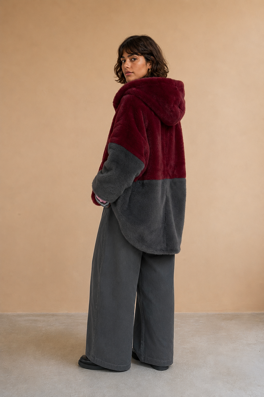 Veste Melie - Mix Bordeaux Carbone
