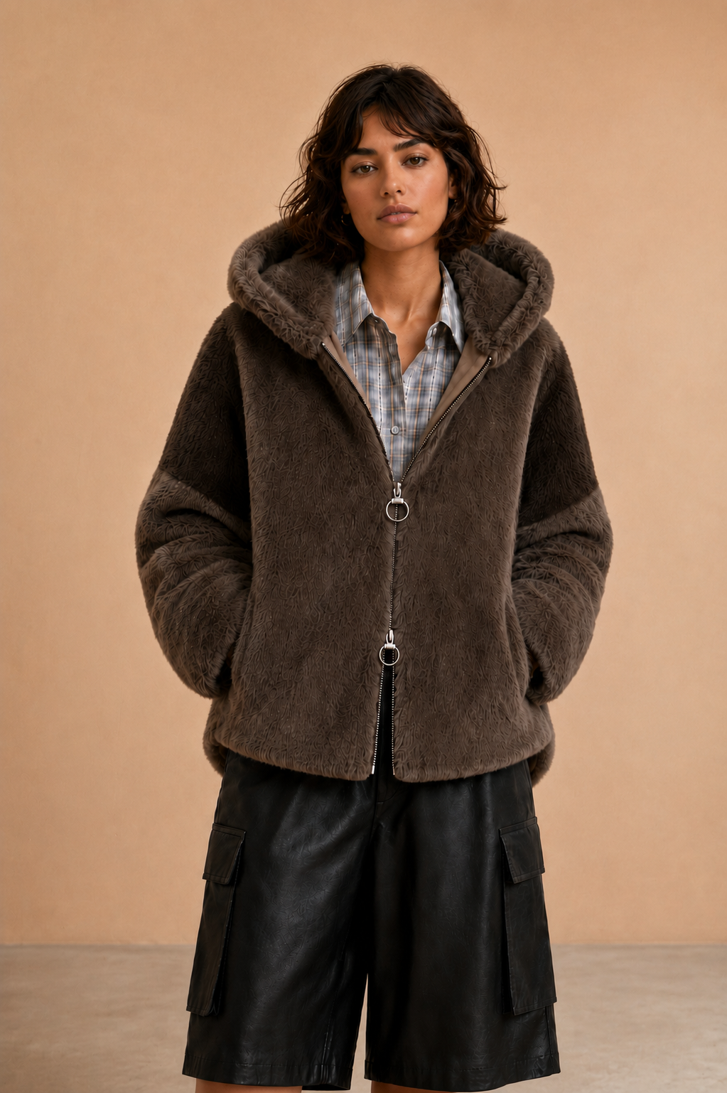Veste Melie - Mix Brun Choco