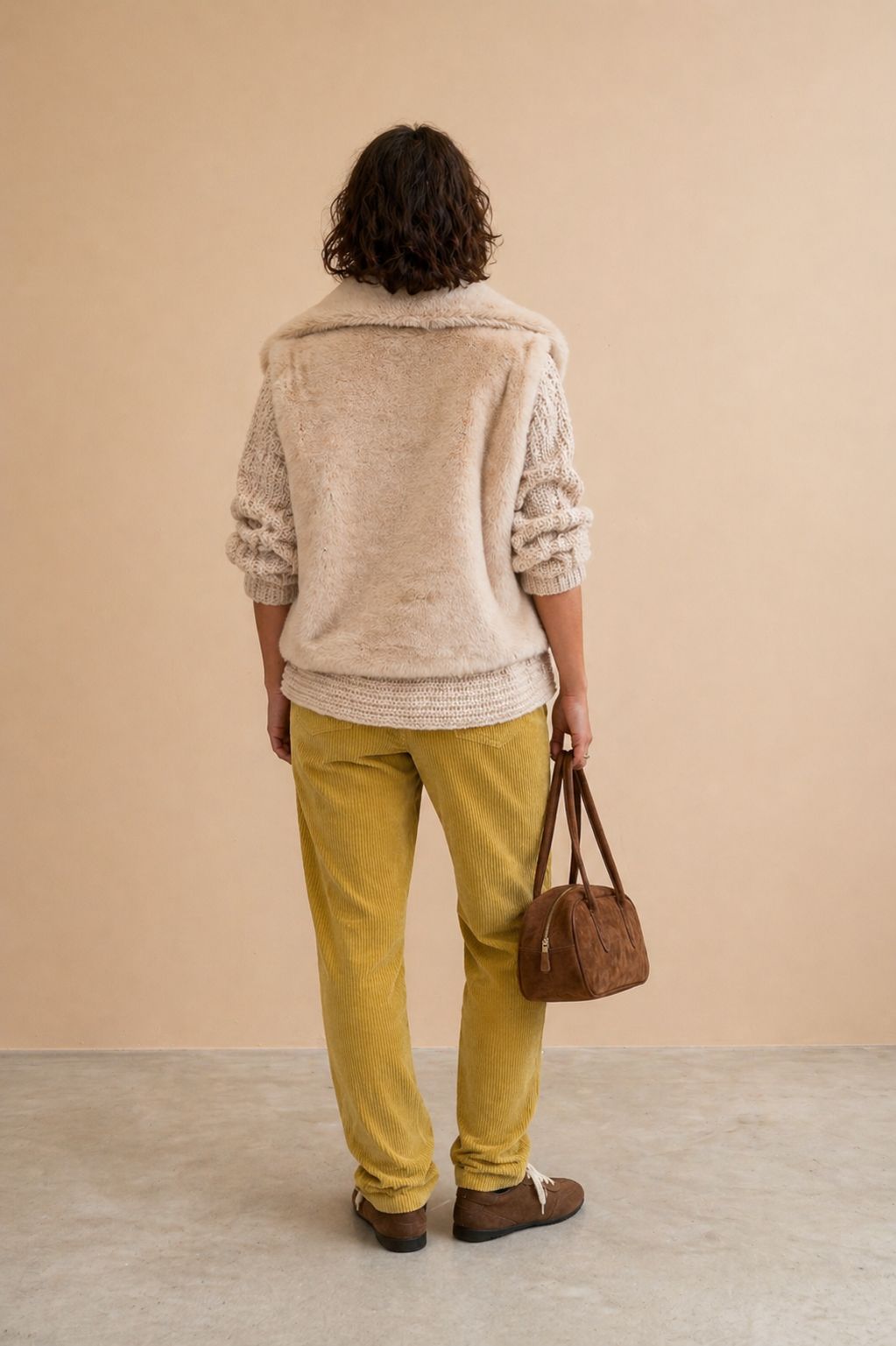 Pull sans manches Nappy - Ecru