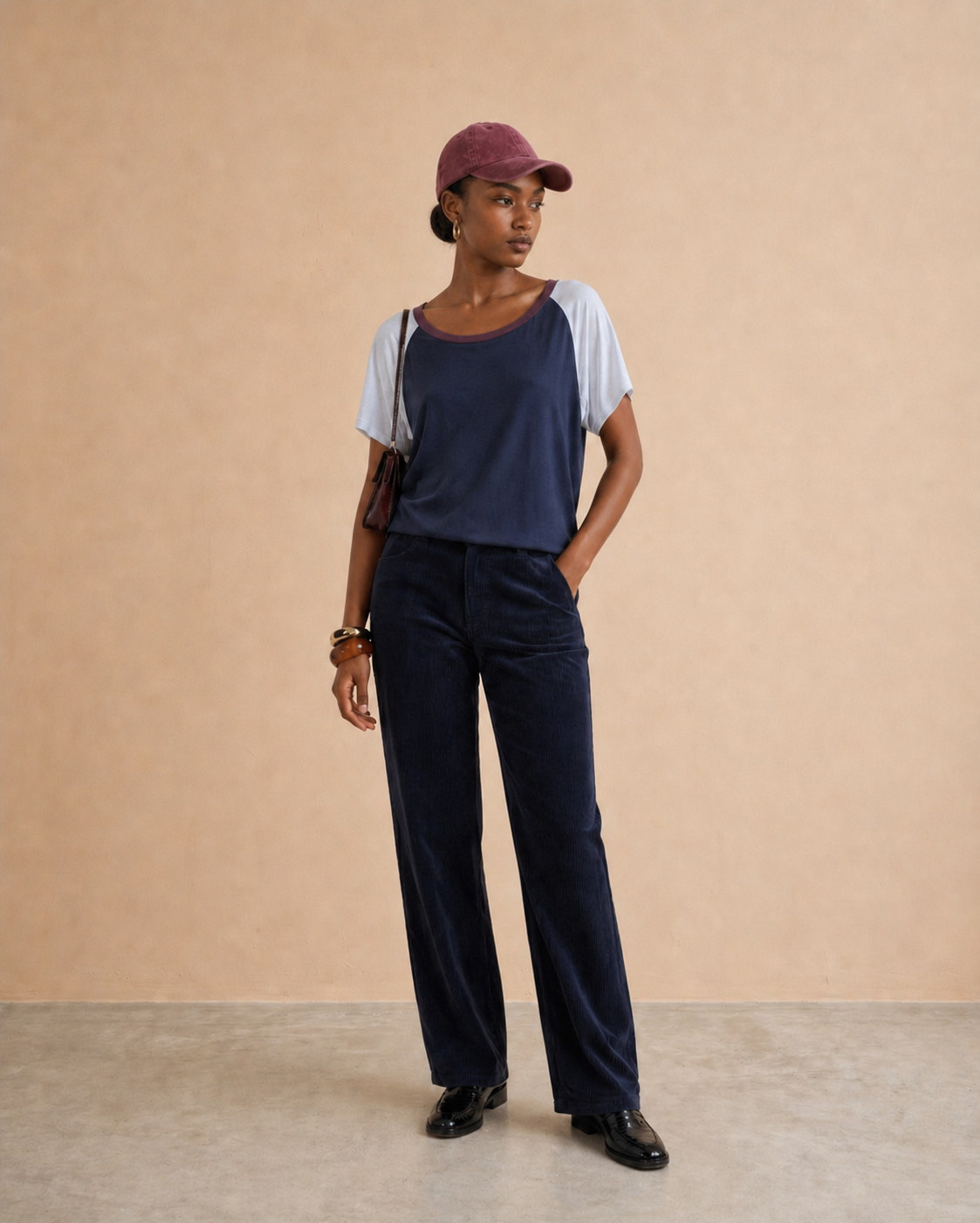 T-Shirt Oreane - Mix marine et violet