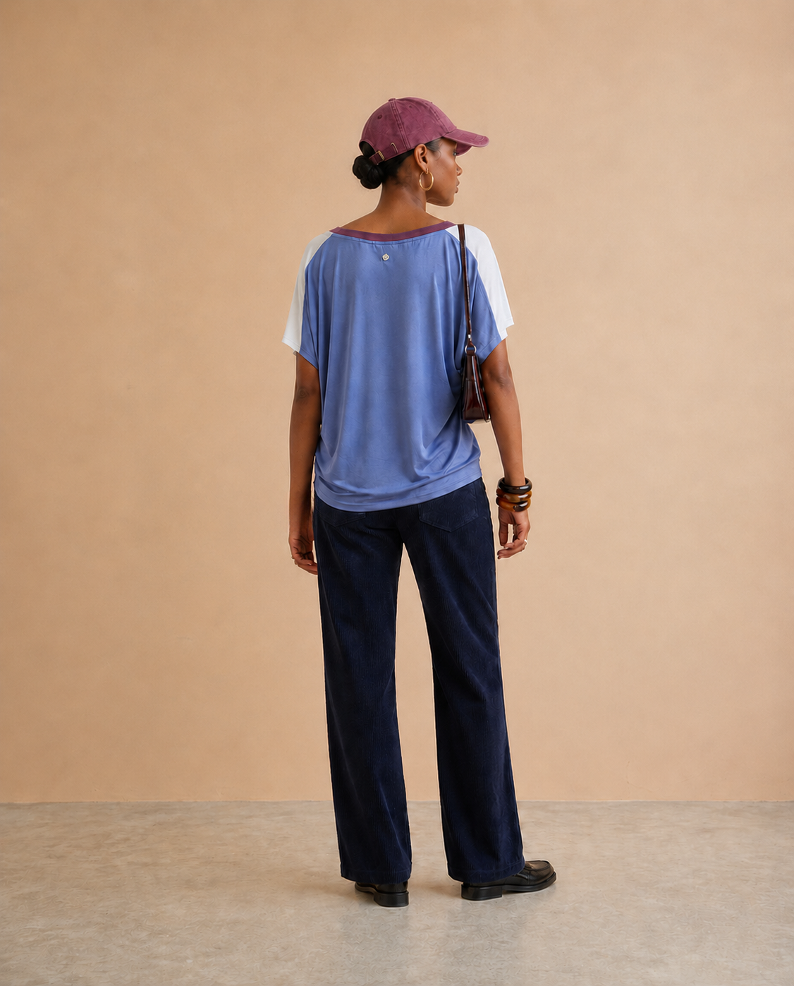 T-Shirt Oreane - Mix marine et violet