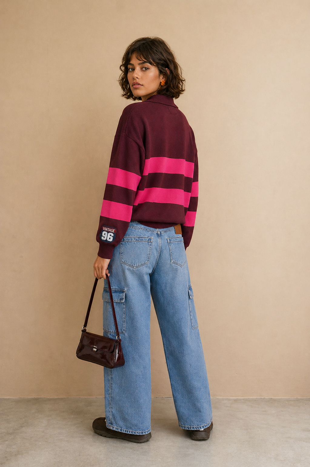 Pull Oriane - Rayures Bordeaux