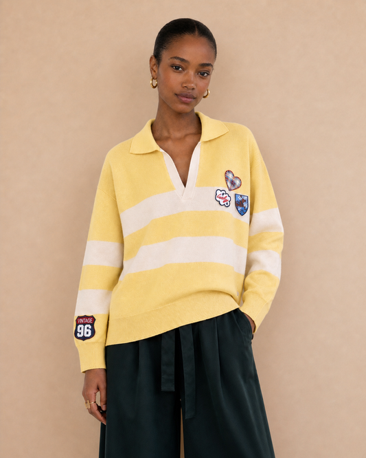 Pull Oriane - Rayures Ocre