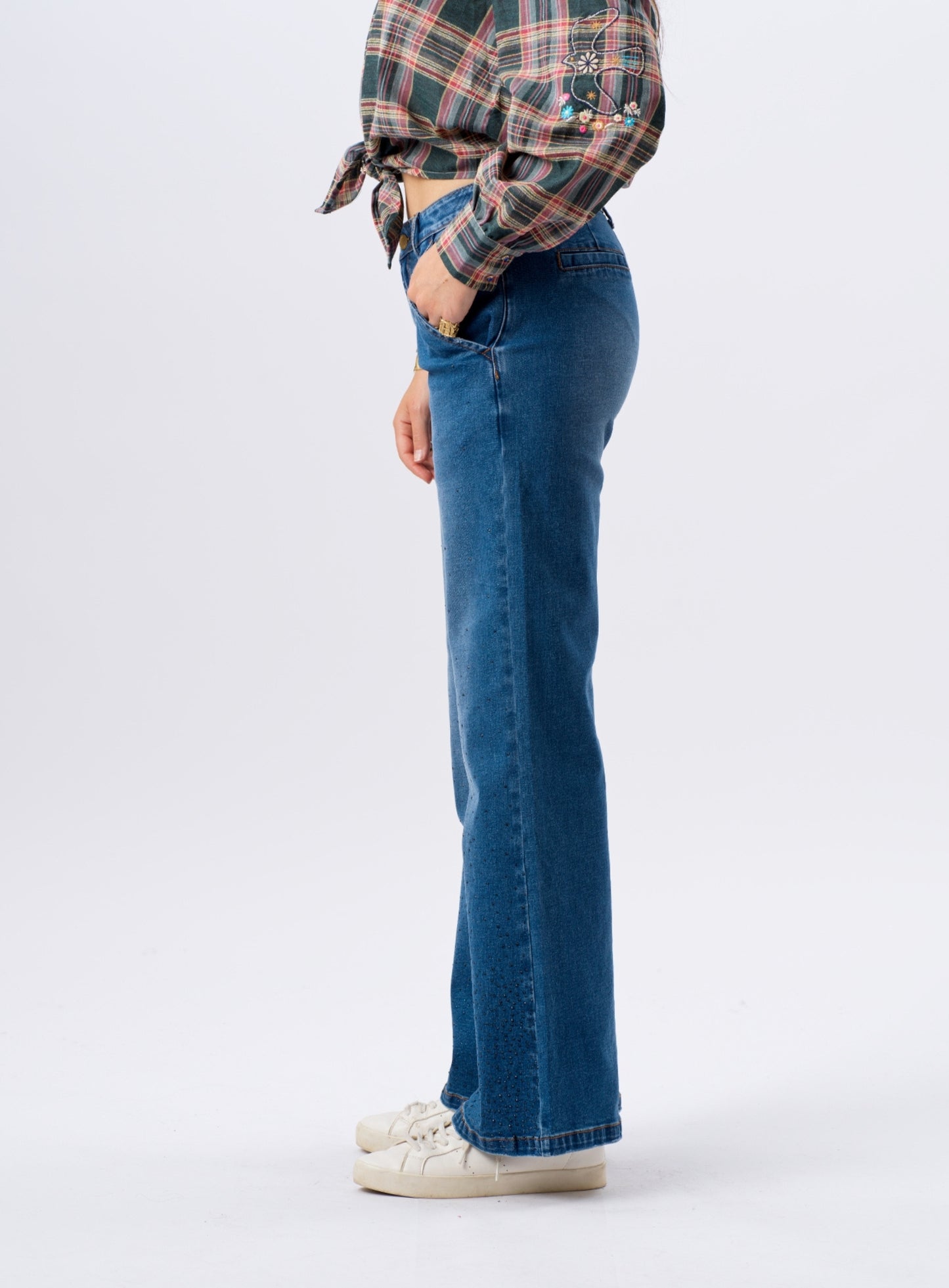 Pantalon Penny Strass Bleu
