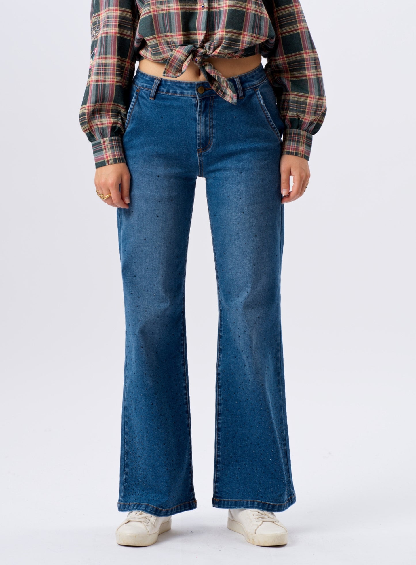 Pantalon Penny Strass Bleu