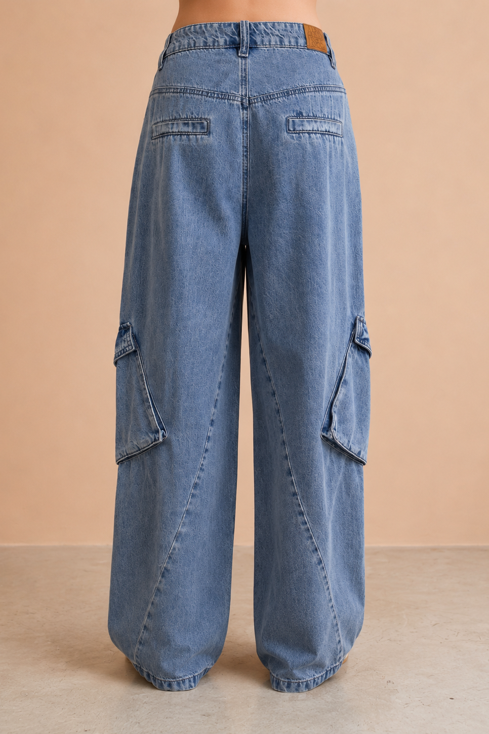Jeans largo cargo Timeo - Denim