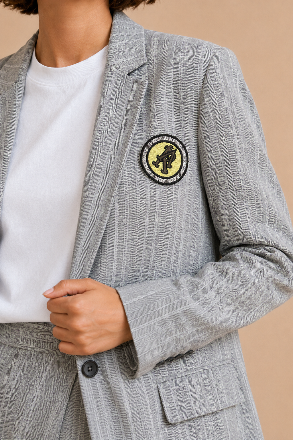 Veste blazer avec écusson Pao - Chevron noir