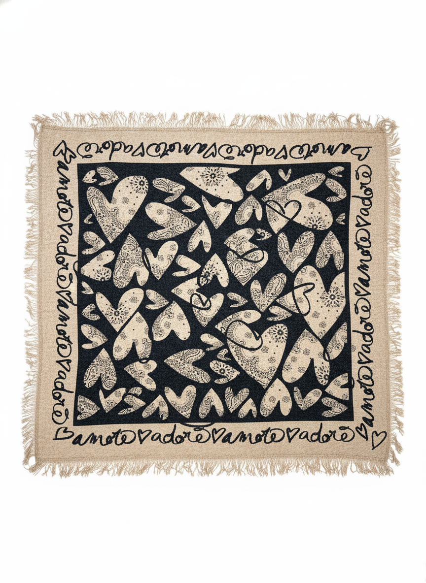 Foulard Bandana Lana Sable Coeur