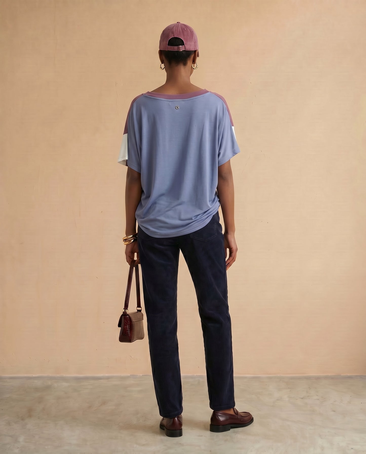 T-shirt Raja - Mix Marine et Violet