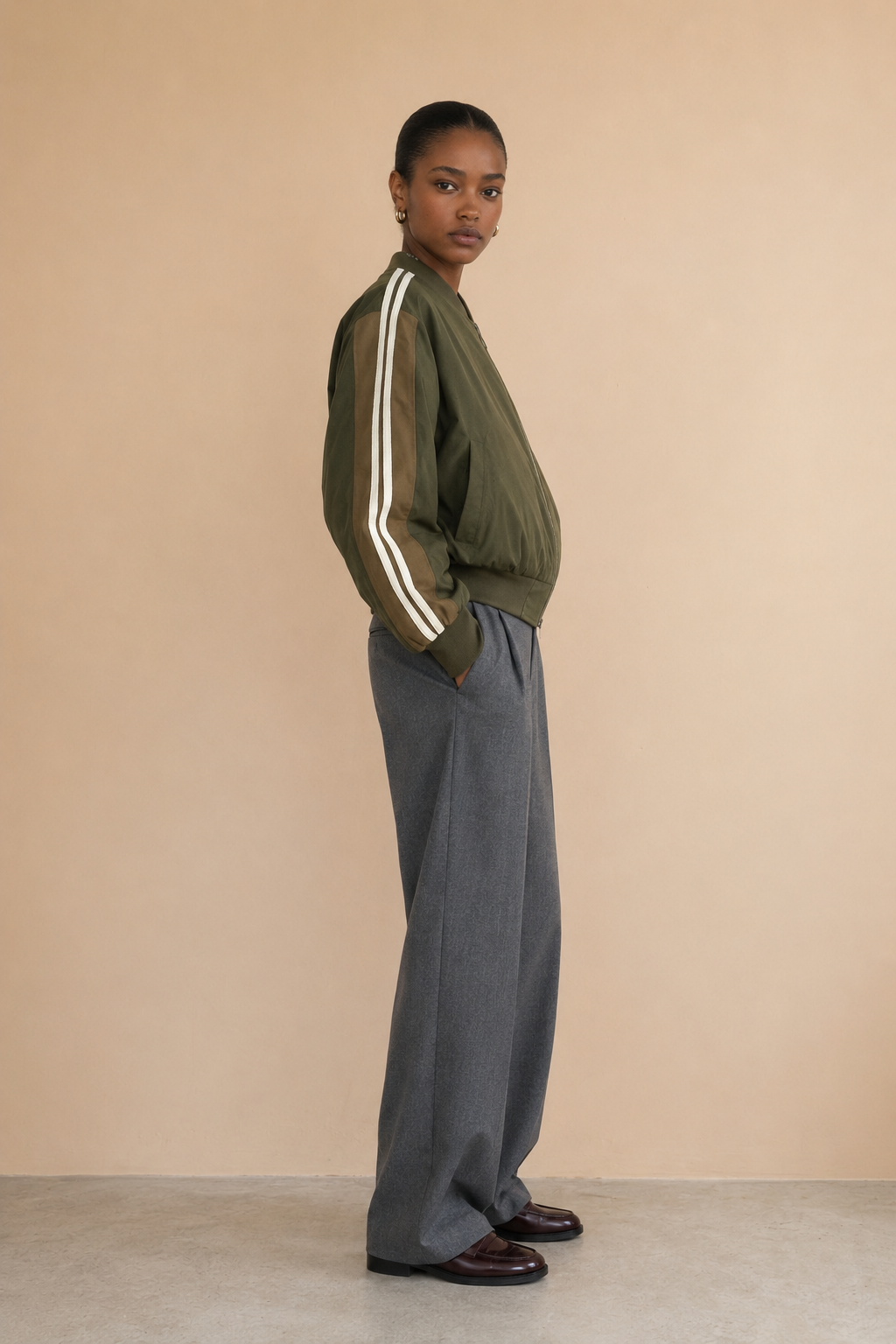 Blouson bomber sport Tiago - Kaki