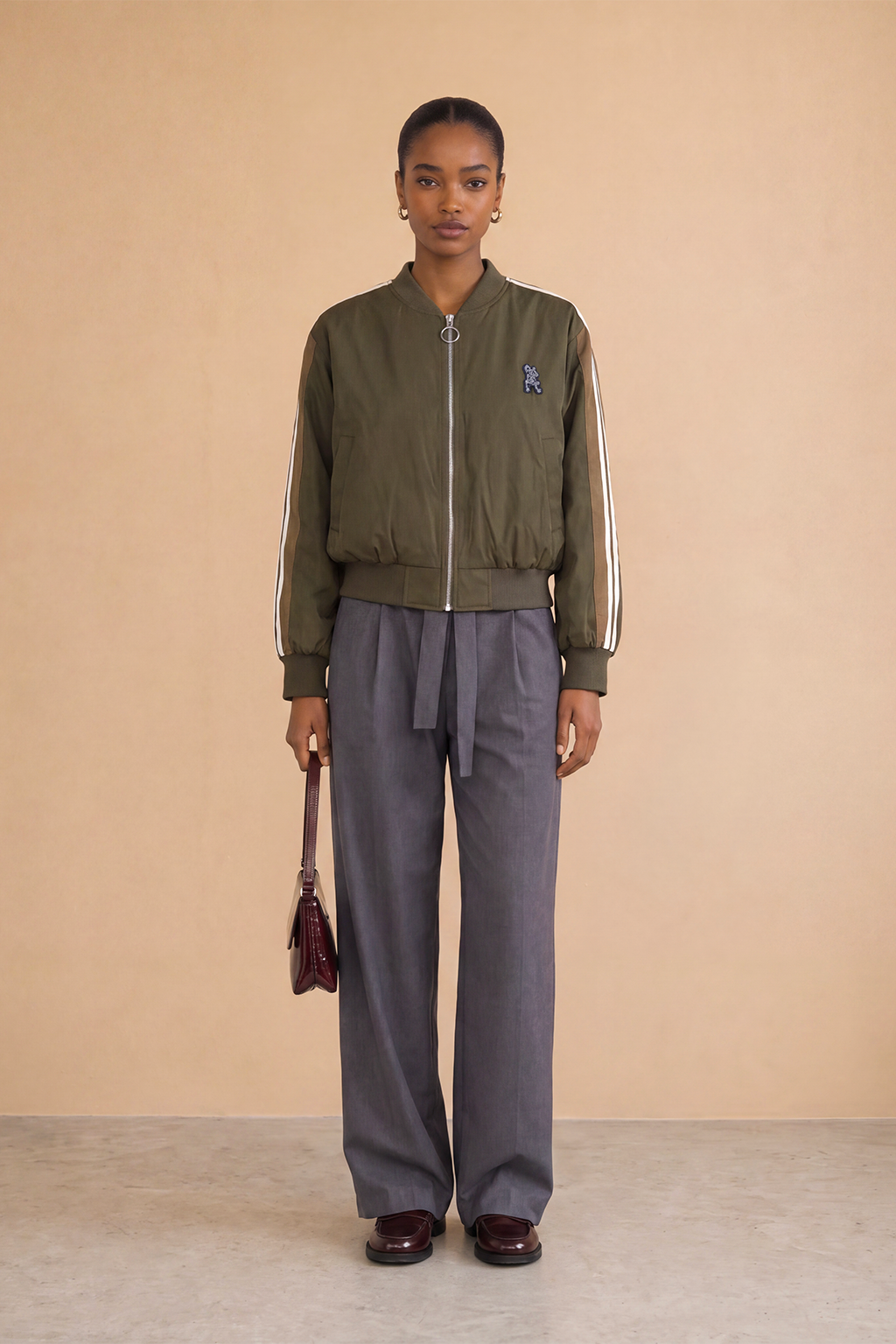 Blouson bomber sport Tiago - Kaki