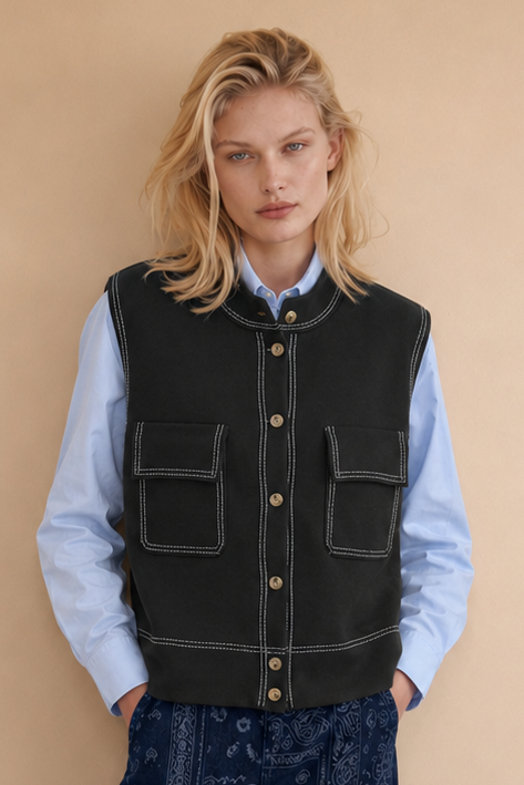 Gilet sans manches Tomette - Kaki
