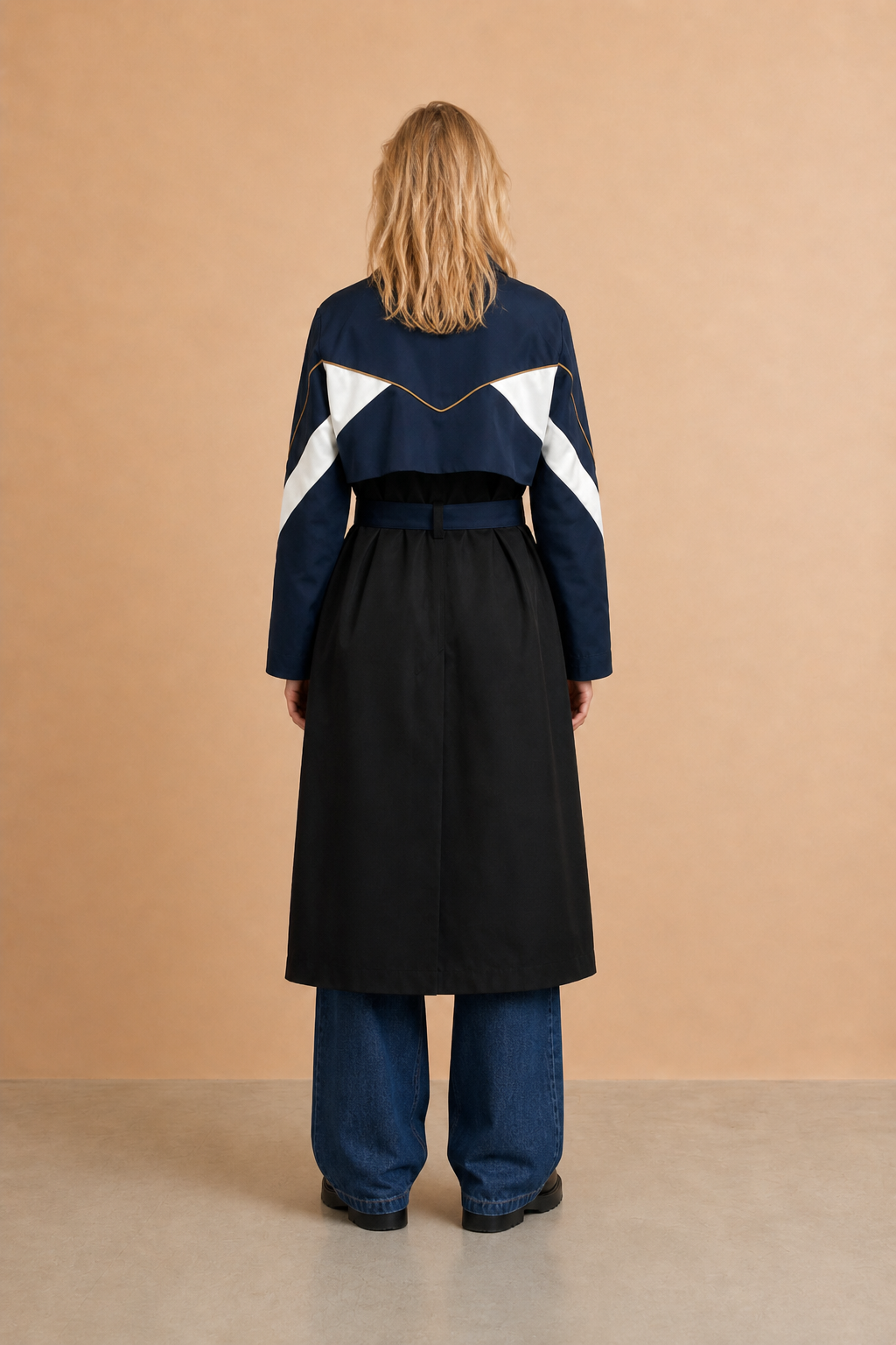 Trench version graphique Trenchy - Noir et marine