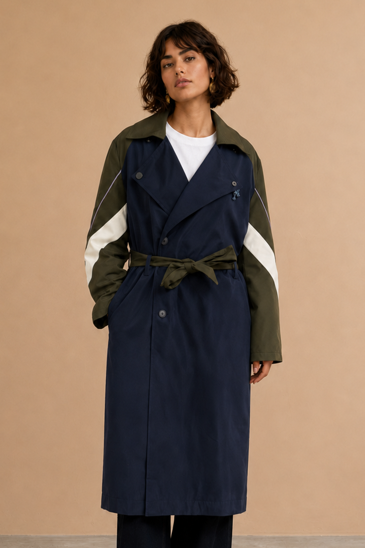 Veste Trenchy - Marine Et Kaki