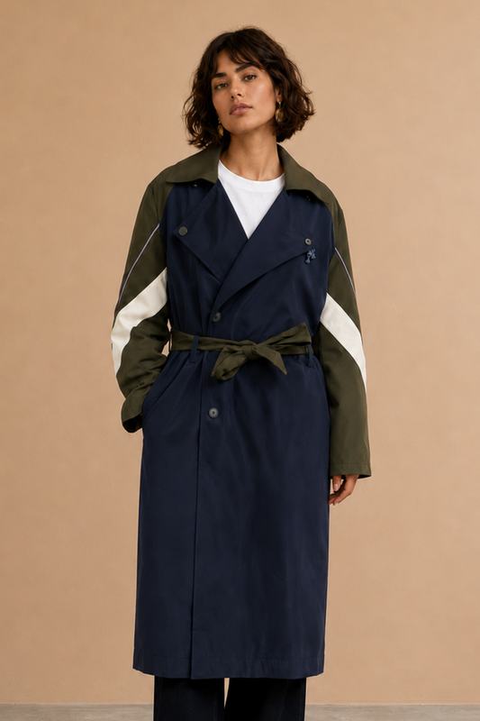 Veste Trenchy - Marine Et Kaki