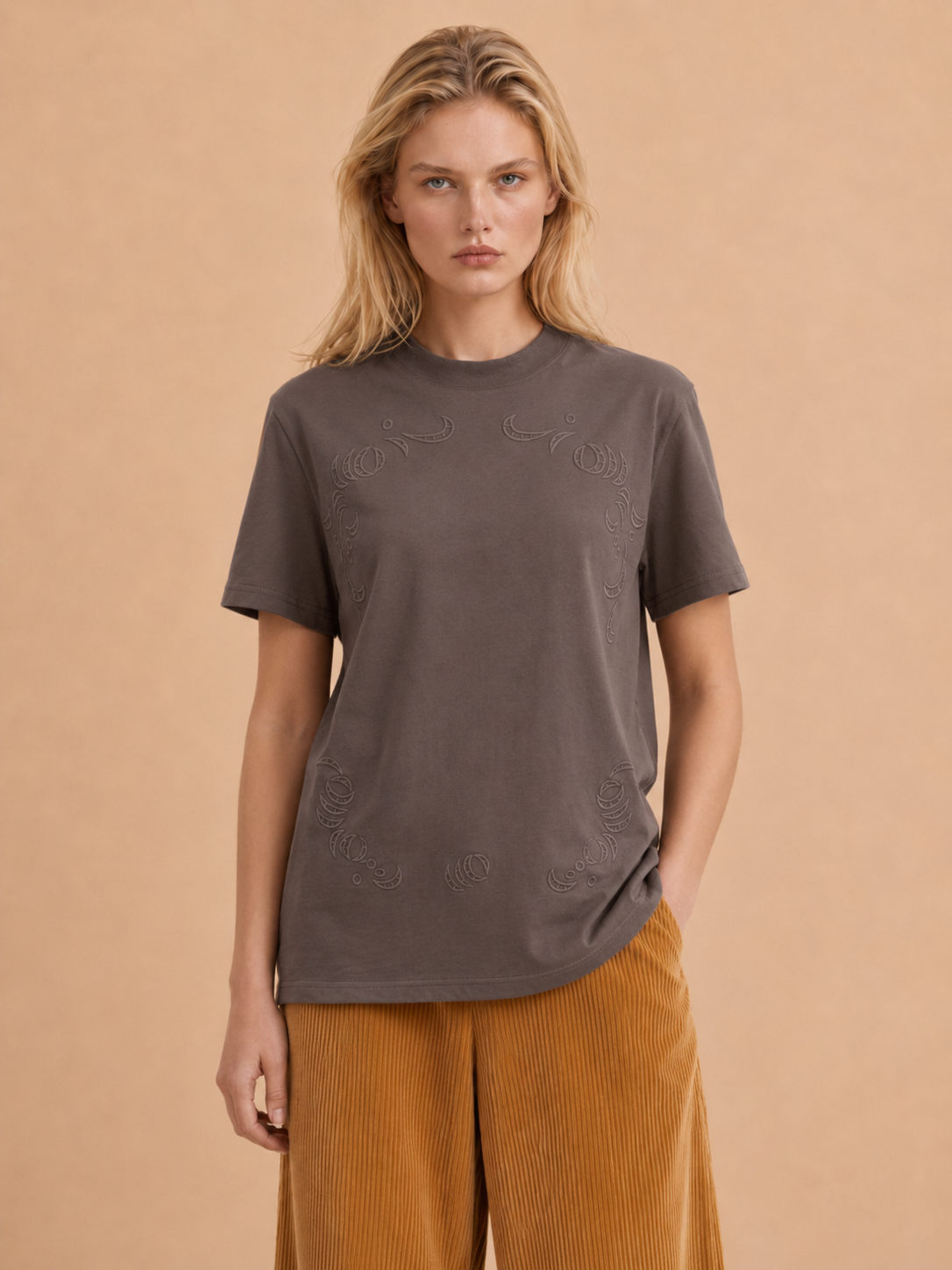 T-shirt brodé Alice - Kaki