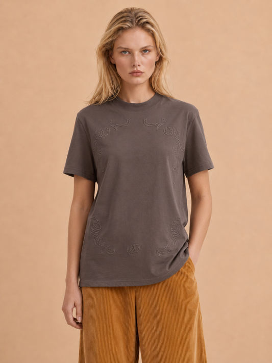 T-shirt brodé Alice - Kaki