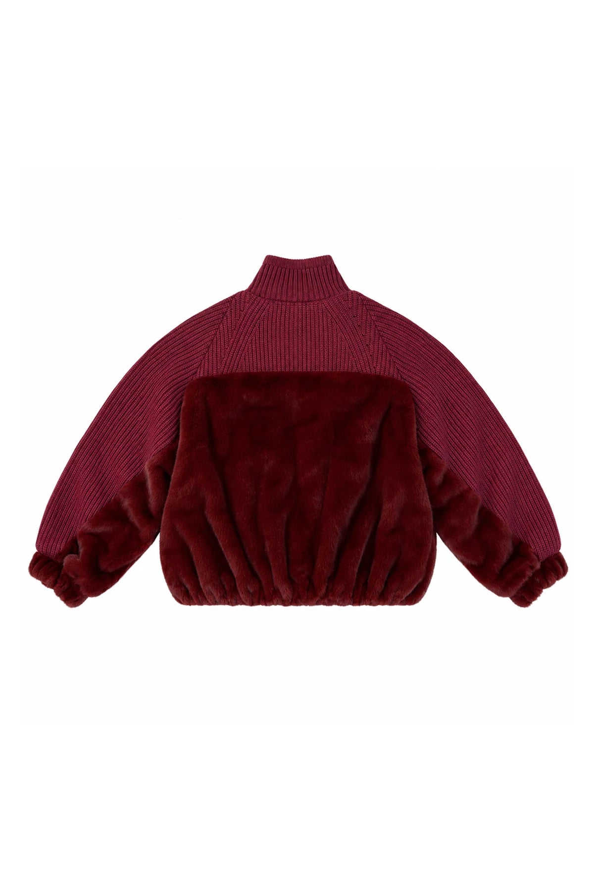 Gilet zippé fourrure Calisto - Bordeaux