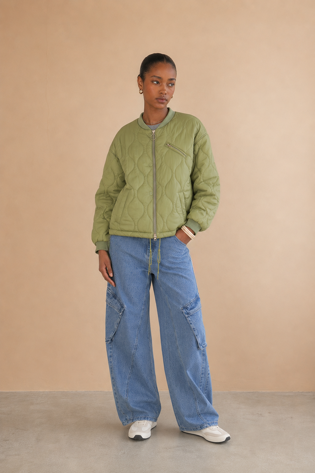 Bomber matelassé Ondine - Olive