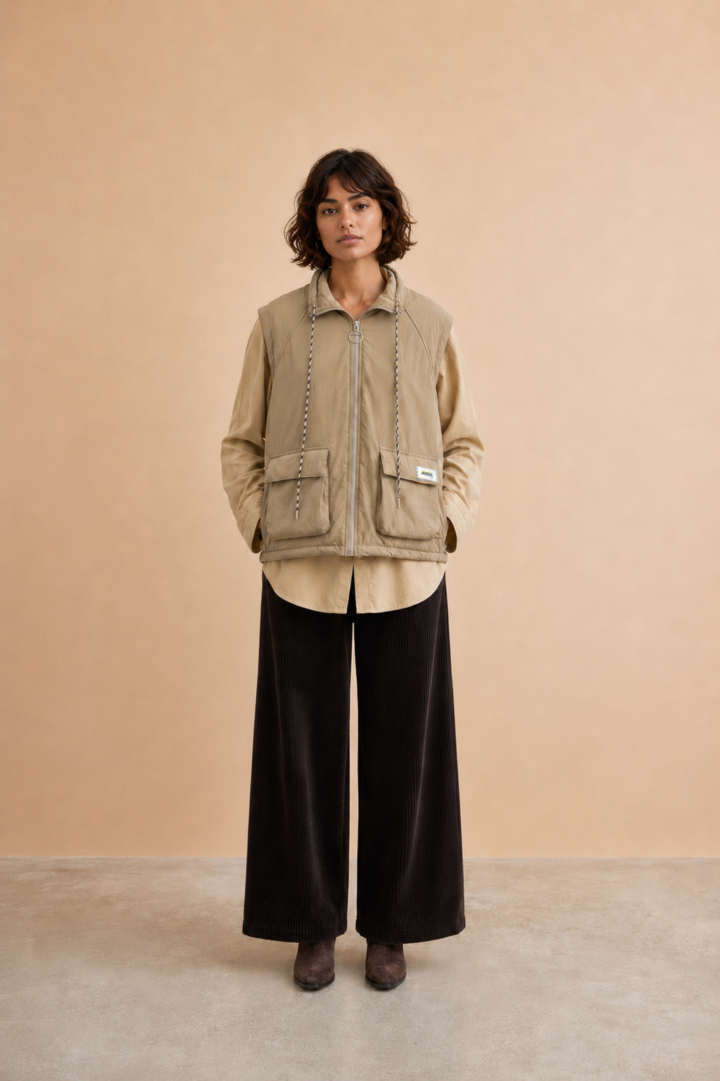Doudoune sans manches Rita - Beige